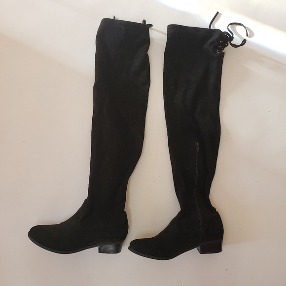 JustFab Over-The-Knee Suede-like Boot - Picture 14 of 15